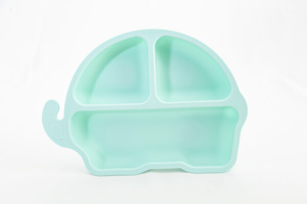 Plato Silicona  Ventosa Divisiones Bebe Infantil Sopapa Tortuga Menta