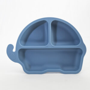 Plato Silicona  Ventosa Divisiones Bebe Infantil Sopapa Tortuga Azul