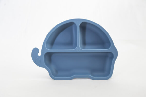 Plato Silicona  Ventosa Divisiones Bebe Infantil Sopapa Tortuga Azul