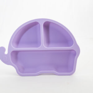 Plato Silicona  Ventosa Divisiones Bebe Infantil Sopapa Tortuga Violeta