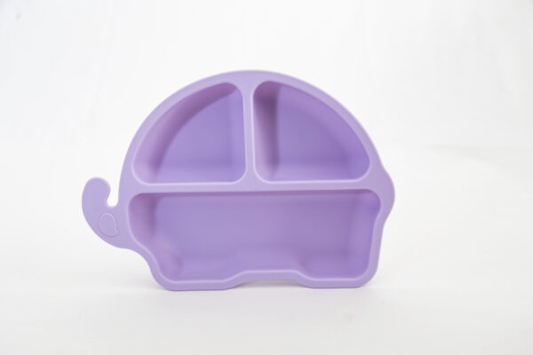 Plato Silicona  Ventosa Divisiones Bebe Infantil Sopapa Tortuga Violeta