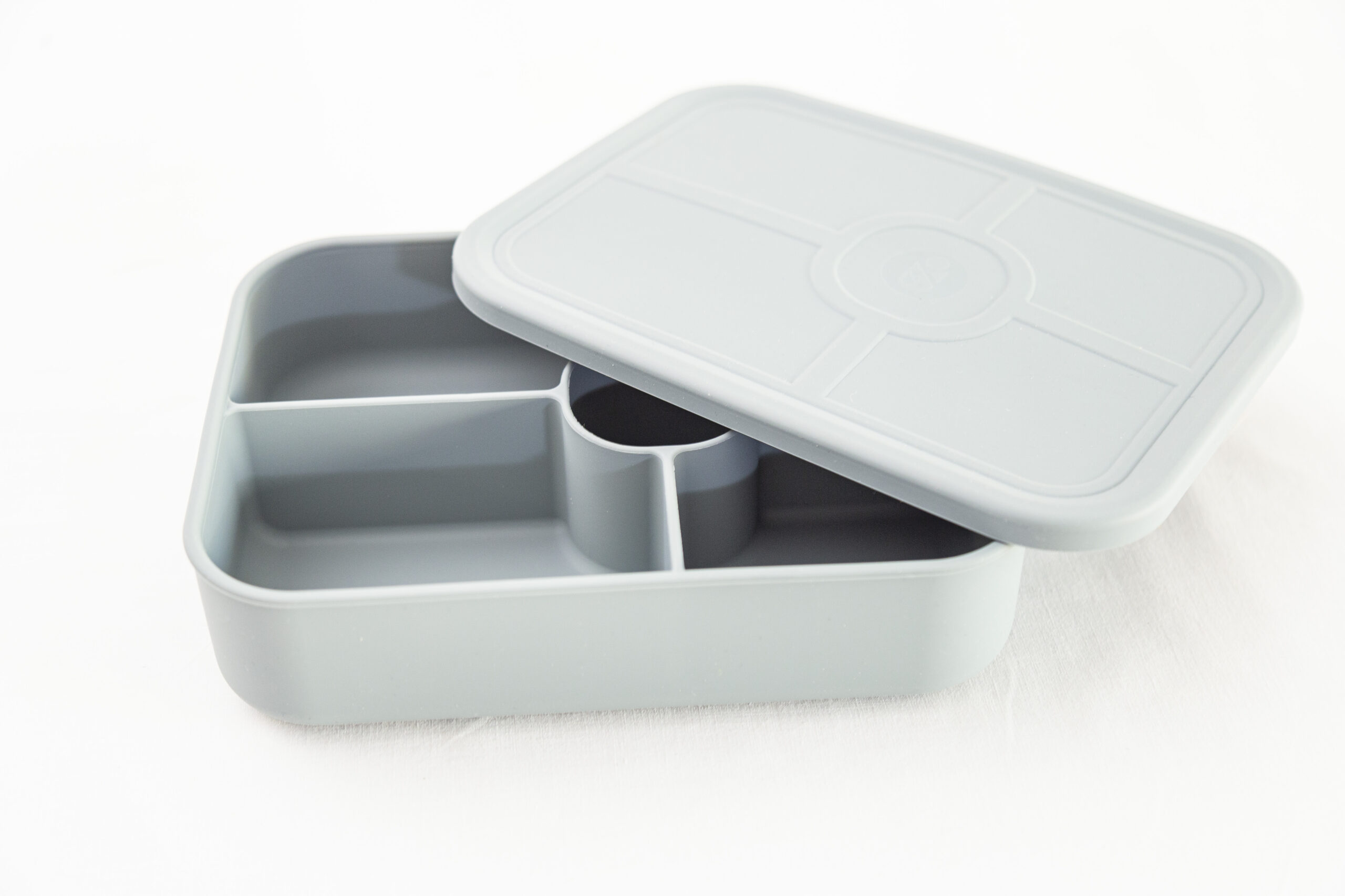 Lonchera Silicona  Divisiones Bebe Infantil Grey
