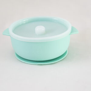 Bowl Silicona Con Tapa Bebé Alimentación Mint