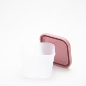 Tupper Alimentación Bebes Silicona Contenedor Dark Pink