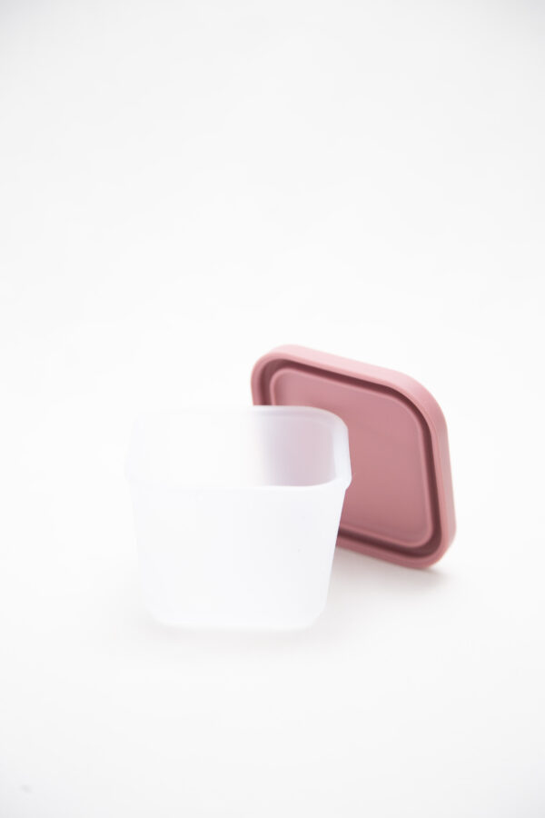 Tupper Alimentación Bebes Silicona Contenedor Dark Pink