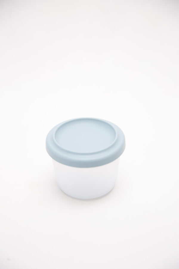 Tupper Redondo Alimentación Bebes Silicona Blue - Imagen 2