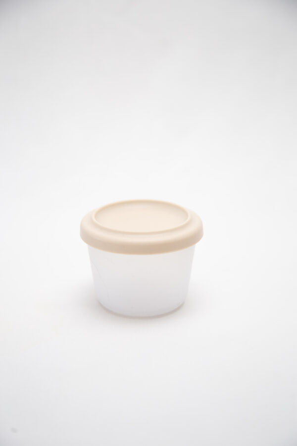 Tupper Redondo Alimentación Bebes Silicona Beige - Imagen 2