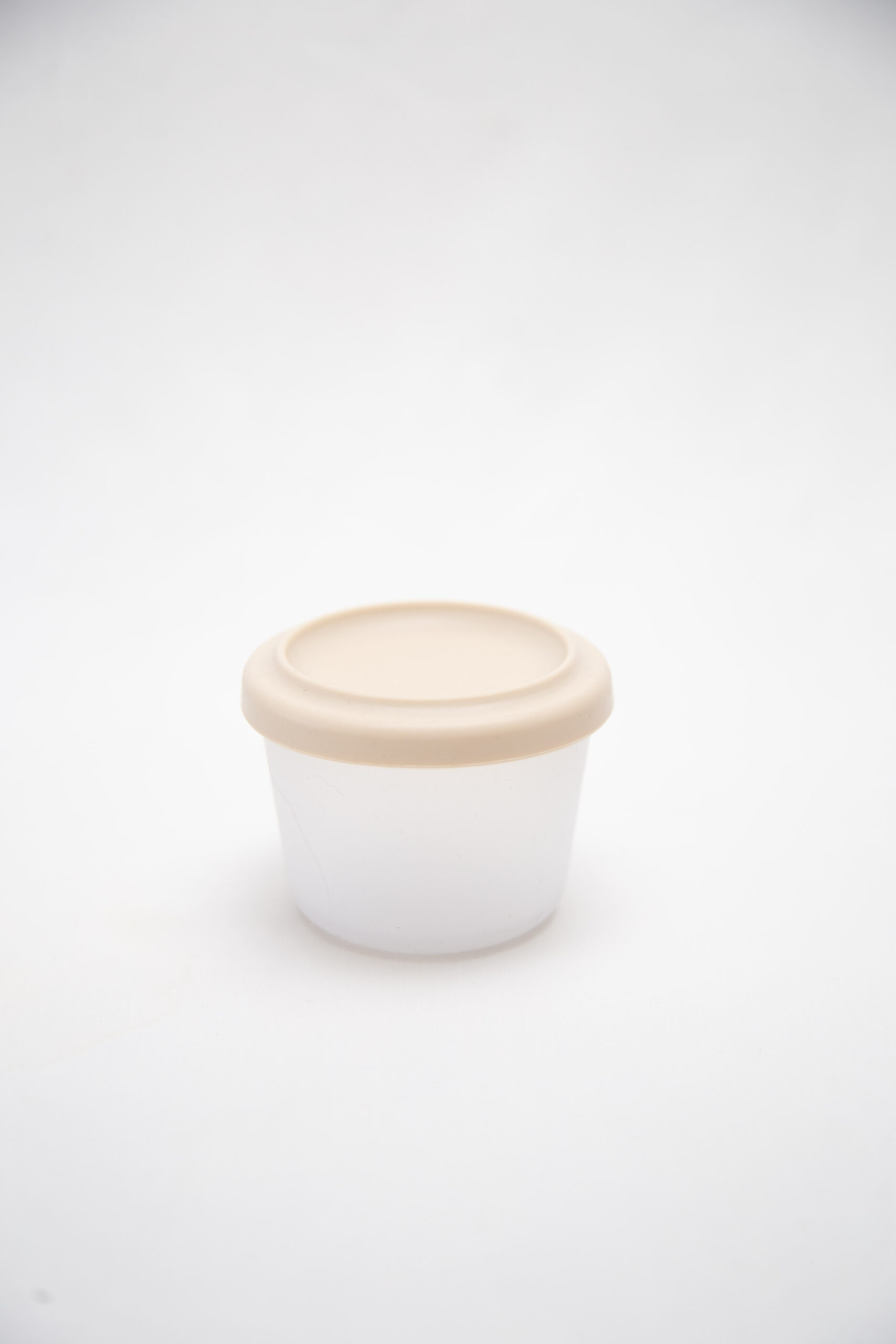 Tupper Redondo Alimentación Bebes Silicona Beige - Imagen 2