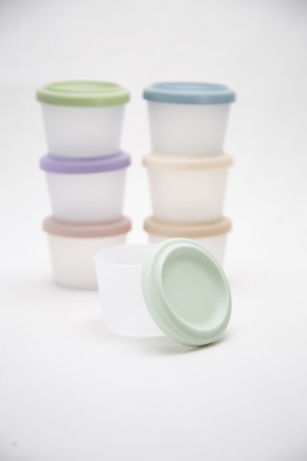 Tupper Redondo Alimentación Bebes Silicona Mint