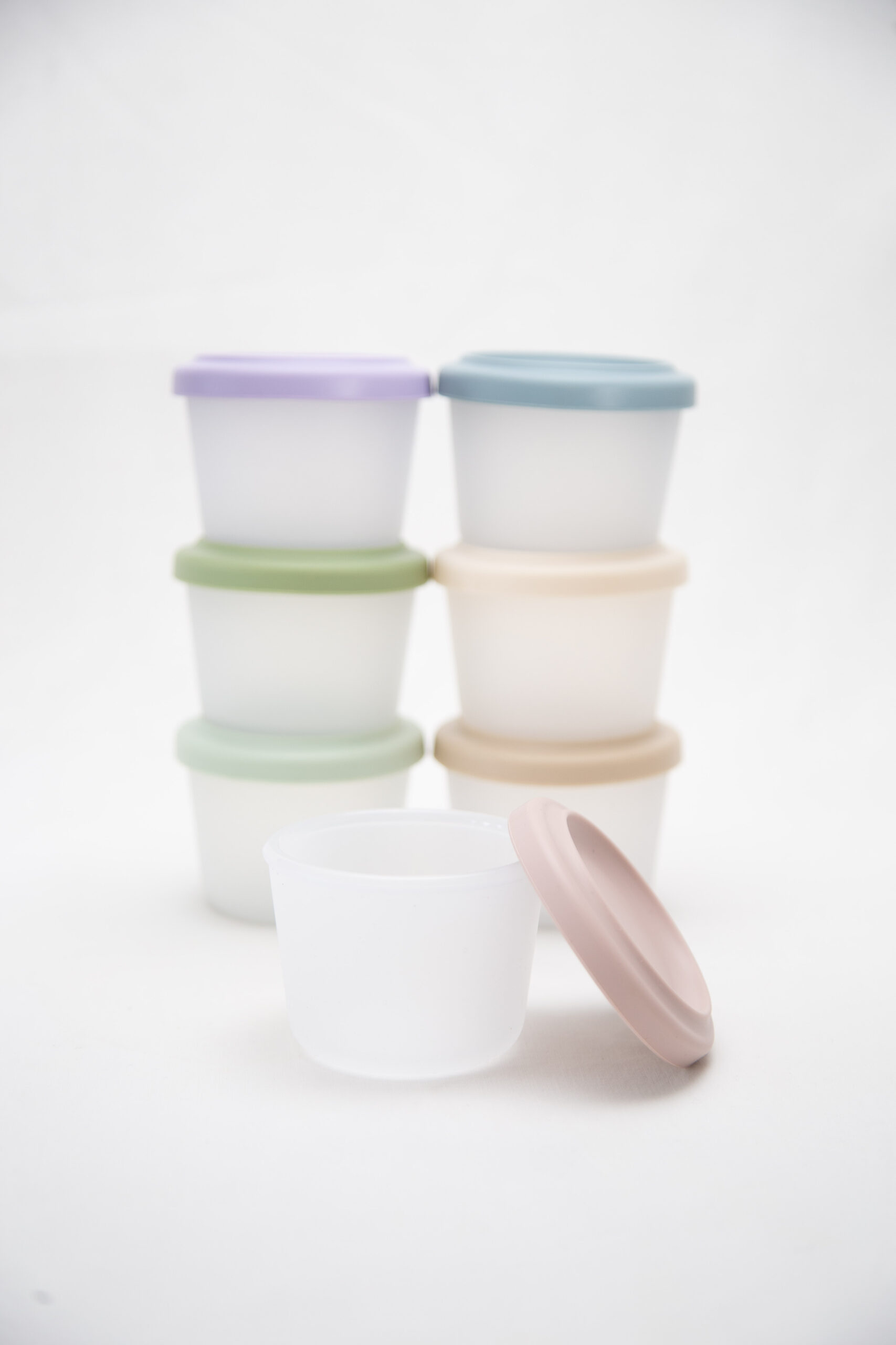 Tupper Redondo Alimentación Bebes Silicona Pink