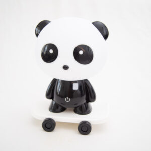 Velador Infantil Usb Panda En Patineta Tactil Con Usb