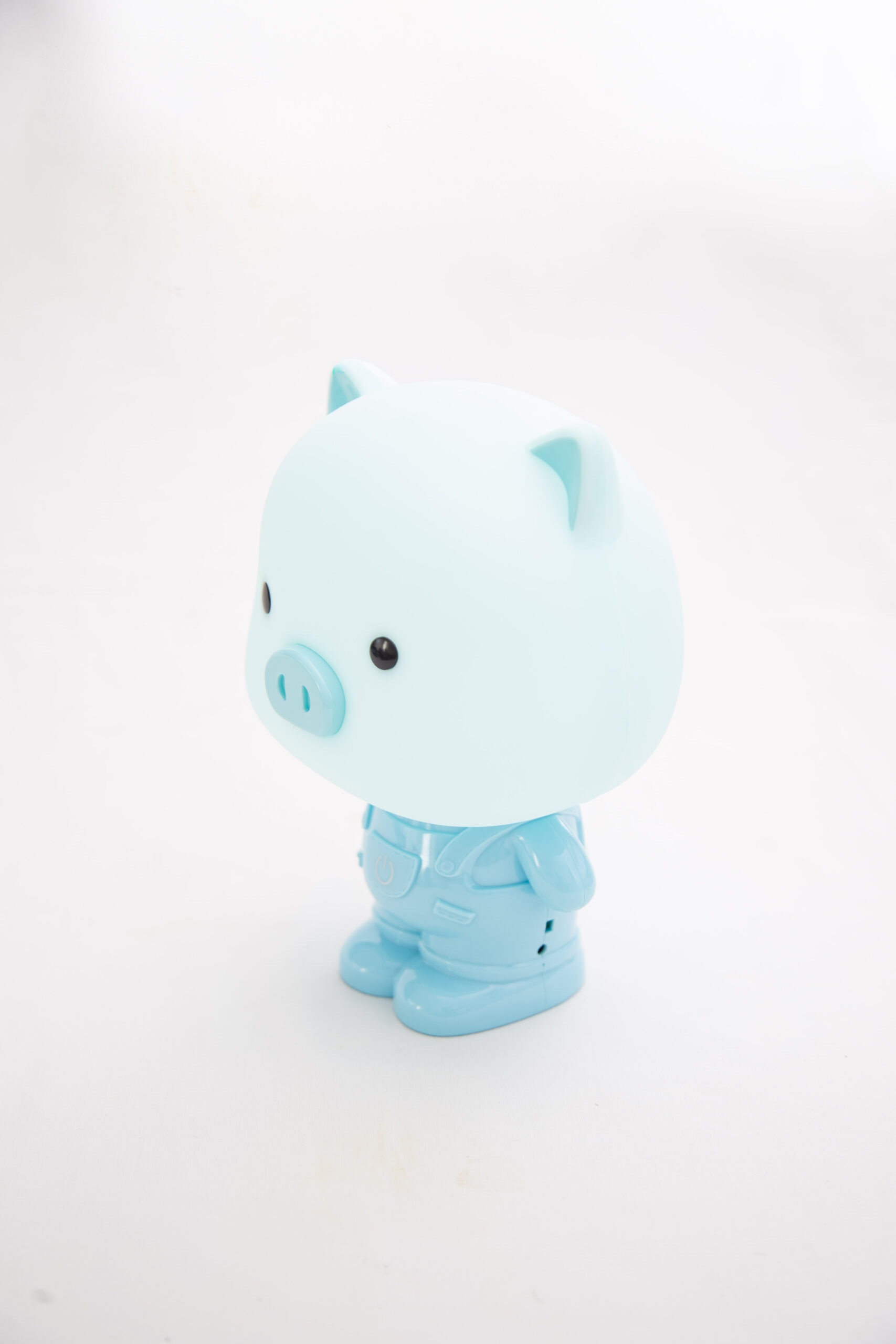 Velador Infantil Usb Cerdito Azul En Patineta - Imagen 3
