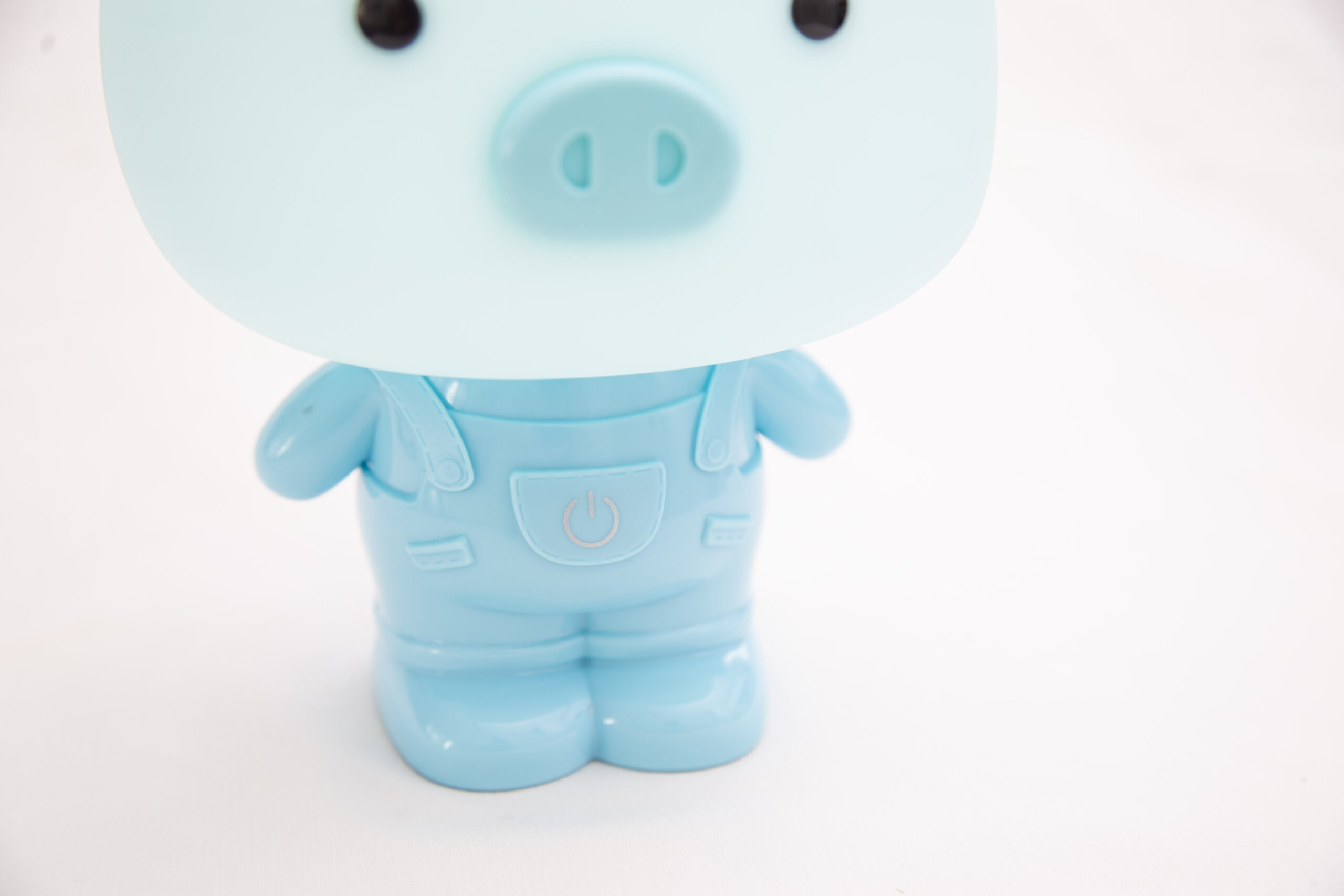 Velador Infantil Usb Cerdito Azul En Patineta - Imagen 2