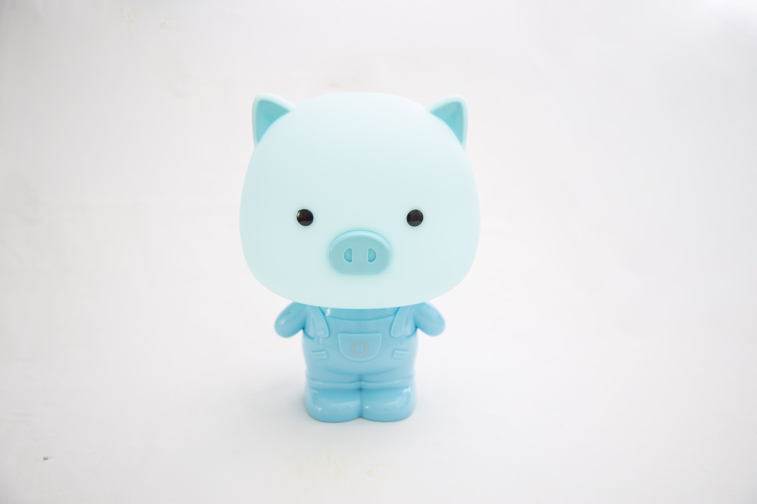 Velador Infantil Usb Cerdito Azul En Patineta