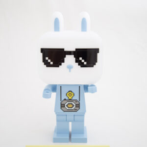 Velador Infantil Usb Conejo Fotografo Celeste
