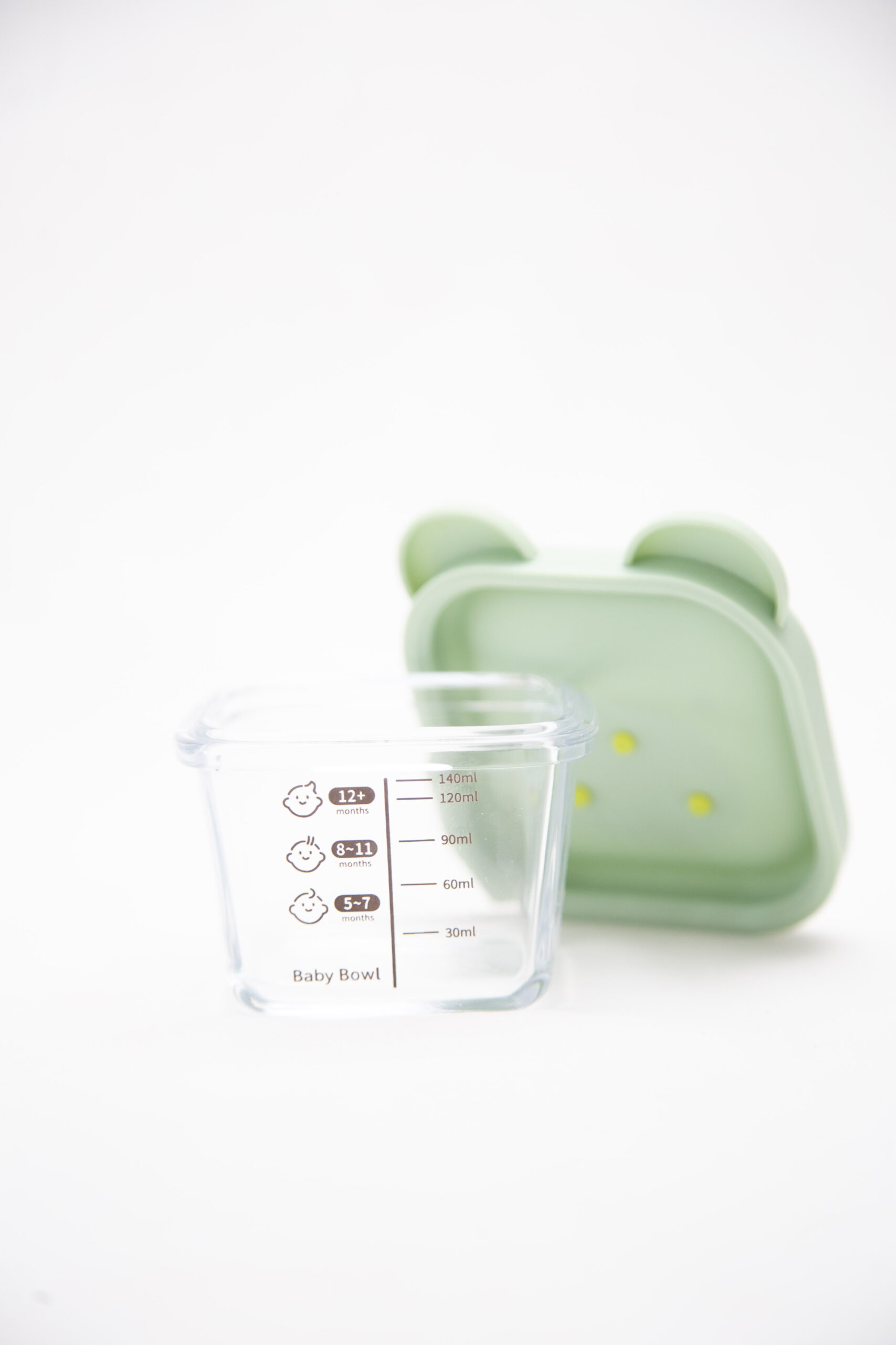 Contenedor Bebés Alimentación Vidrio Con Tapa Silicona - Imagen 2