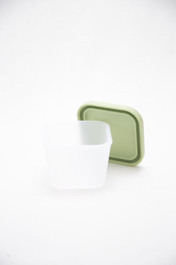 Tupper Alimentación Bebes Silicona Contenedor Oliva