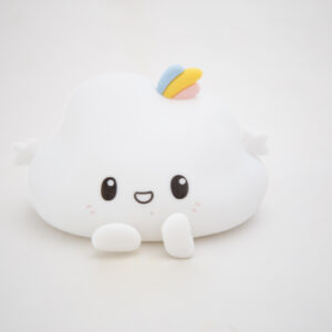 Velador Silicona Nube Con Carga Usb Y Control Táctil