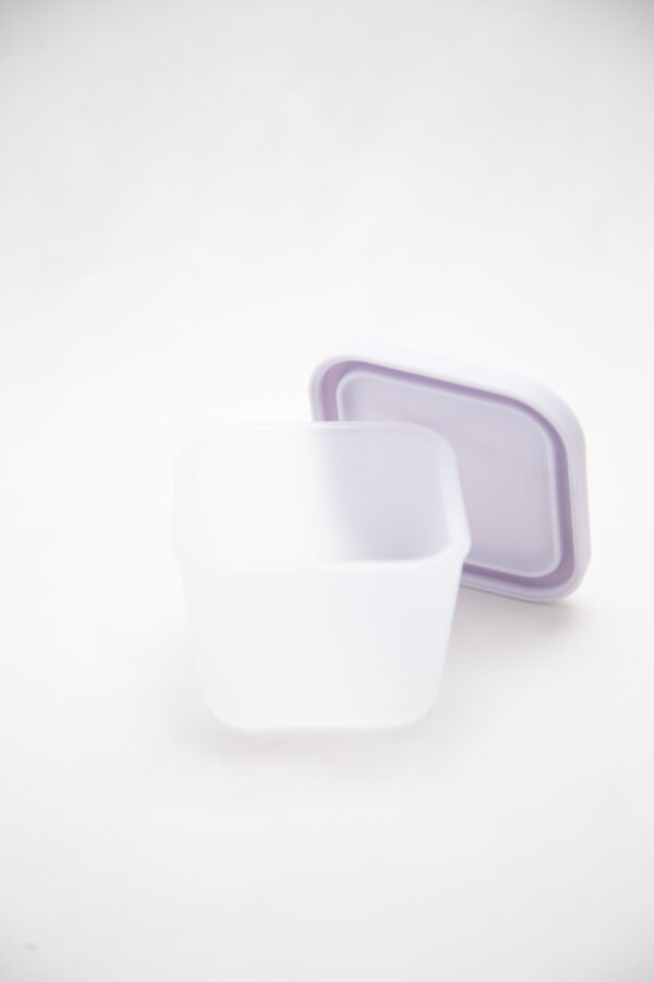 Tupper Alimentación Bebes Silicona Contenedor Lila